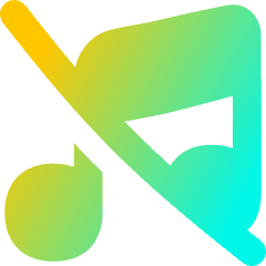Music Note Off 2 Icon from Flex Gradient Set