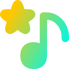 Favorite Star Playlist Icon from Flex Gradient Set