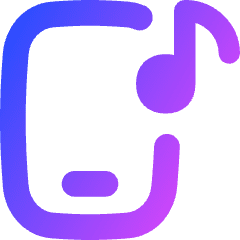 Play List Phone Icon from Flex Gradient Set