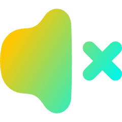 Volume Mute Icon from Flex Gradient Set