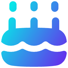 Cake Icon from Flex Gradient Set