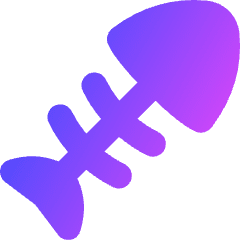 Fish Bones Waste Icon from Flex Gradient Set