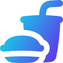 Lunch Set Fastfood Icon from Flex Gradient Set