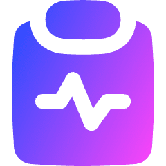 Heart Rate Clipboard Icon from Flex Gradient Set