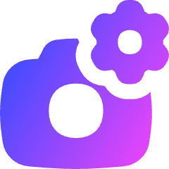 Camera Setting Gear Icon from Flex Gradient Set