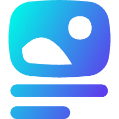 Image Caption Icon from Flex Gradient Set