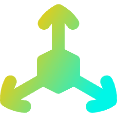 3d Coordinate Axis Icon from Flex Gradient Set