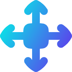 3d Move Icon from Flex Gradient Set