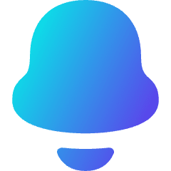 Bell Notification Icon from Flex Gradient Set