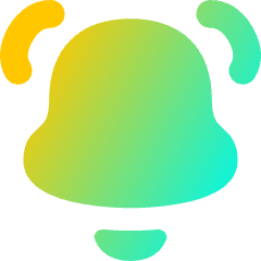 Ringing Bell Notification Icon from Flex Gradient Set