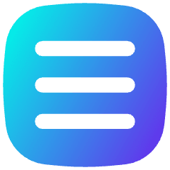 Align Three Horizontal Square Icon from Flex Gradient Set