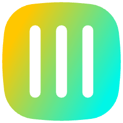 Align Three Vertical Square Icon from Flex Gradient Set