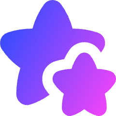 Double Star Icon from Flex Gradient Set