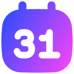 Monthly Calendar Icon from Flex Gradient Set