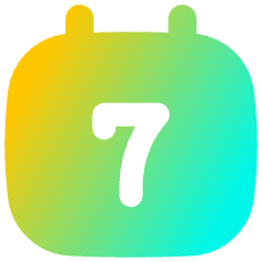 Weekly Calendar Icon from Flex Gradient Set