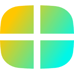 Rectangle Split Quarters Icon from Flex Gradient Set