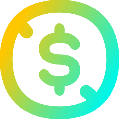 Non Commercial Dollars Icon from Flex Gradient Set