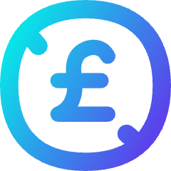 Non Commercial Pounds Icon from Flex Gradient Set