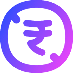 Non Commercial Rupee Icon from Flex Gradient Set