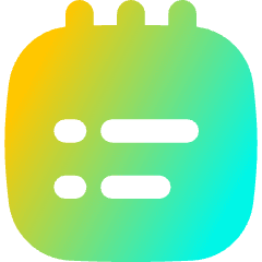 Notepad List Icon from Flex Gradient Set
