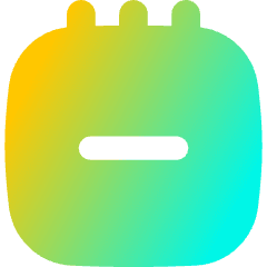 Notepad Subtract Icon from Flex Gradient Set