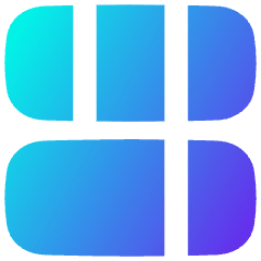 Dashboard Vertical Rectangle 4 Icon from Flex Gradient Set