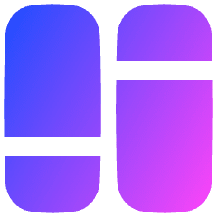 Dashboard Vertical Rectangle Split 1 Icon from Flex Gradient Set