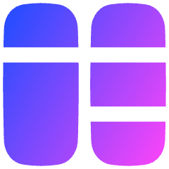 Dashboard Vertical Rectangle Split 5 Icon from Flex Gradient Set