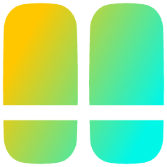 Dashboard Vertical Rectangle Split Bottom Icon from Flex Gradient Set