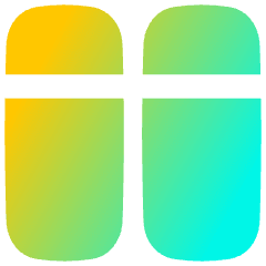 Dashboard Vertical Rectangle Split Top Icon from Flex Gradient Set