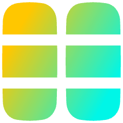 Dashboard Vertical Rectangle Thirds Icon from Flex Gradient Set