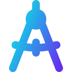 Drawing Compass Icon from Flex Gradient Set