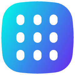 Grid Dots Icon from Flex Gradient Set