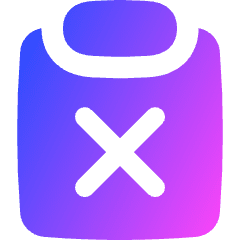 Clipboard Delete Icon from Flex Gradient Set