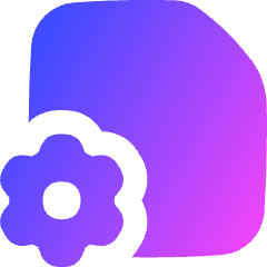 Document Setting Gear Icon from Flex Gradient Set