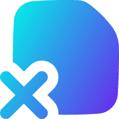 File Delete Alternate Icon from Flex Gradient Set