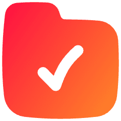 Folder Check Icon from Flex Gradient Set