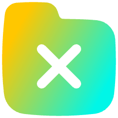 Folder Remove Icon from Flex Gradient Set