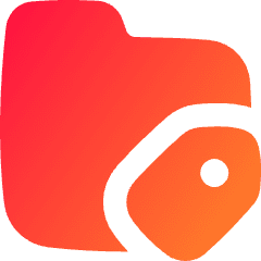Label Folder Tag Icon from Flex Gradient Set