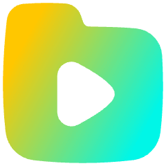 Video Folder Play Icon from Flex Gradient Set