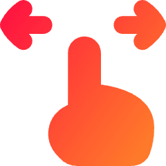One Finger Drag Horizontal Icon from Flex Gradient Set
