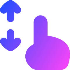 One Finger Drag Vertical Icon from Flex Gradient Set