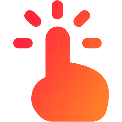 One Finger Long Tap Icon from Flex Gradient Set