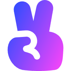 Peace Hand Icon from Flex Gradient Set