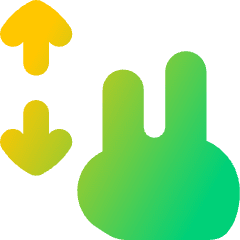Two Finger Drag Vertical Icon from Flex Gradient Set