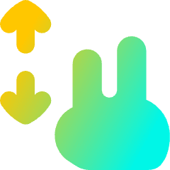 Two Finger Drag Vertical Icon from Flex Gradient Set
