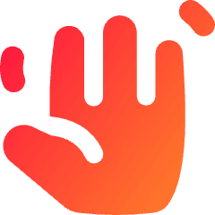 Waving Hand Icon from Flex Gradient Set
