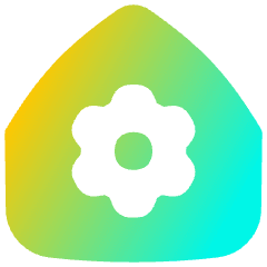 Home Setting Gear Icon from Flex Gradient Set