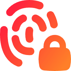 Fingerprint Lock Privacy Icon from Flex Gradient Set