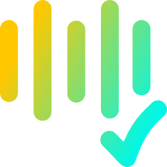 Voice Activation Check Validate Icon from Flex Gradient Set